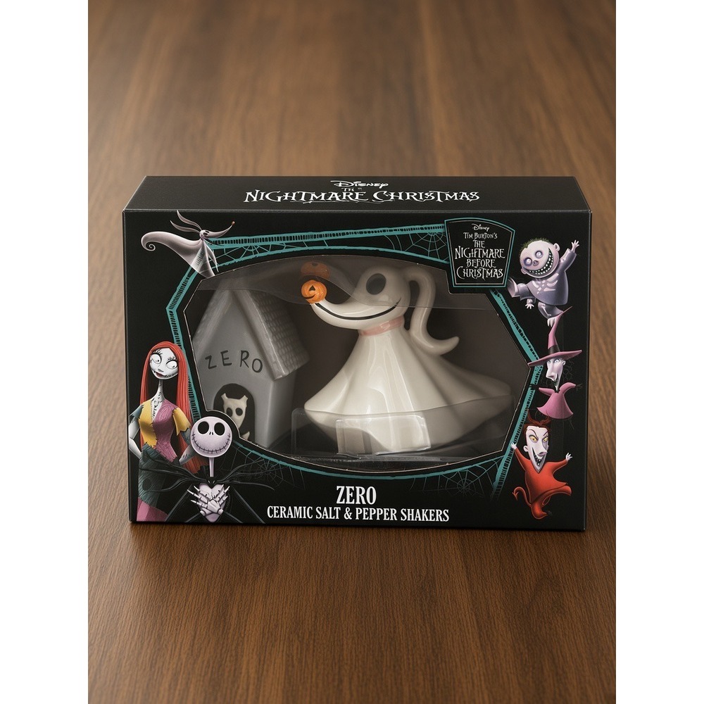 Disney Nightmare Before Christmas Zero Ceramic Salt and Pepper Shakers Set New